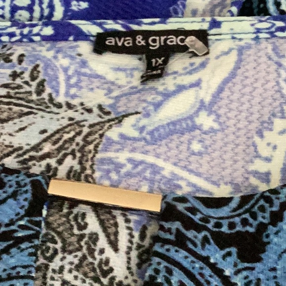 🦋NWOT Ava & Grace Fun Size 1 X-Large So So Colorful Top Wardrobe Must Have 🦋 - Picture 9 of 10